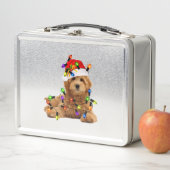 Goldendoodle Santa Dog (In situ)