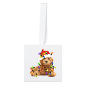 Goldendoodle Santa Dog Decoratie (Voorkant)
