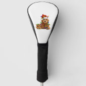 Goldendoodle Santa Dog Golfheadcover (Voorkant)
