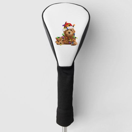Goldendoodle Santa Dog Golfheadcover (Voorkant)