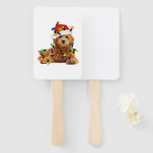 Goldendoodle Santa Dog Handwaaier (Voorkant en achterkant)