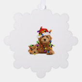 Goldendoodle Santa Dog Ornament Kaart (Voorkant)