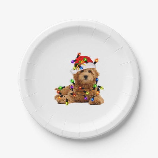 Goldendoodle Santa Dog Papieren Bordje (Voorkant)