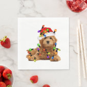 Goldendoodle Santa Dog Servet (Insitu)