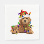 Goldendoodle Santa Dog Servet (Voorkant)