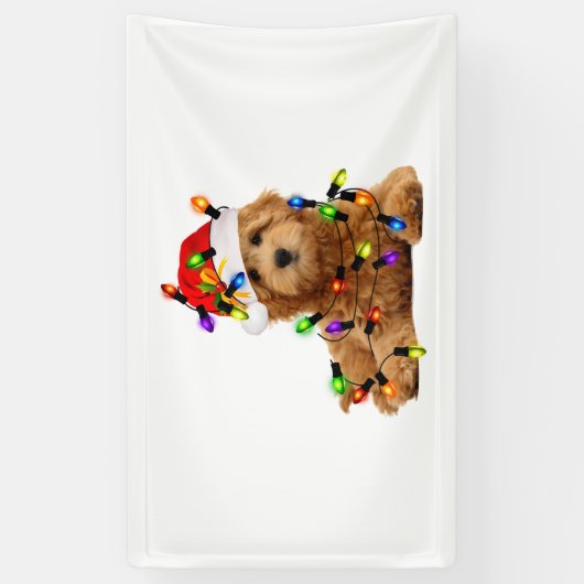Goldendoodle Santa Dog Spandoek (Verticaal)