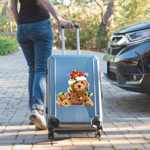 Goldendoodle Santa Dog Sticker