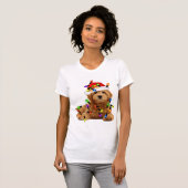 Goldendoodle Santa Dog T-shirt (Voorkant volledig)