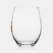 Goldendoodle Santa Dog Wijnglas Zonder Voet (Links)