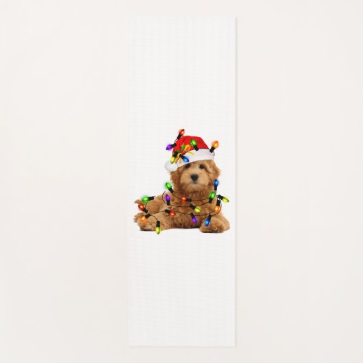 Goldendoodle Santa Dog Yogamat (Voorkant)