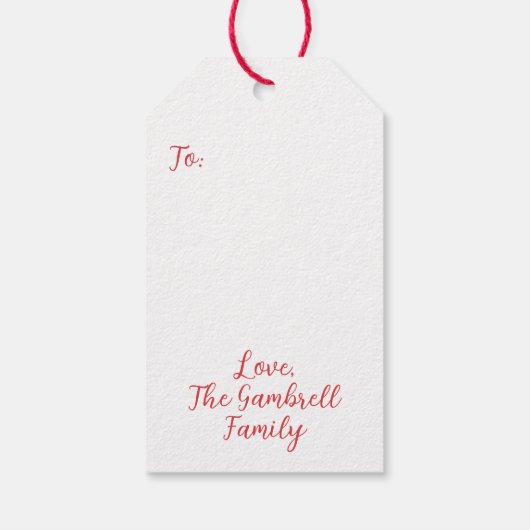 Goldendoodle Santa Gift Label, aangepaste kersthon Cadeaulabel (Achterkant)