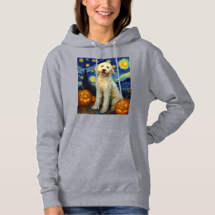 Goldendoodle Schattige Hond Halloween Jack O Lante Hoodie