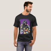 Goldendoodle Skelet Schattig Gothisch T-shirt (Voorkant volledig)