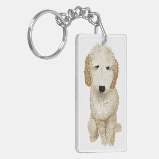 Goldendoodle Sleutelhanger (Voorkant Links)