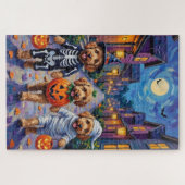 Goldendoodle Snoep vragen Halloween Kostuums Legpuzzel (Horizontaal)