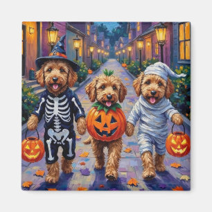 Goldendoodle Snoep vragen Halloween Kostuums Magneet
