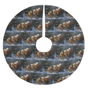 Goldendoodle Snowy Sleigh Kerst Decor Kerstboom Rok