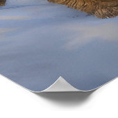 Goldendoodle Snowy Sleigh Kerst Decor Poster (Hoek)