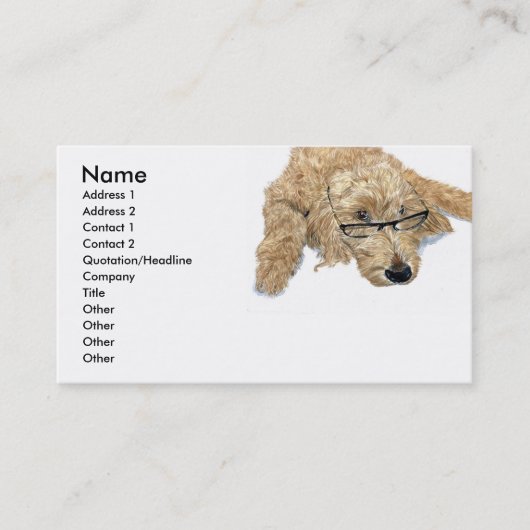 Goldendoodle Stella Visitekaartjes (Voorkant)