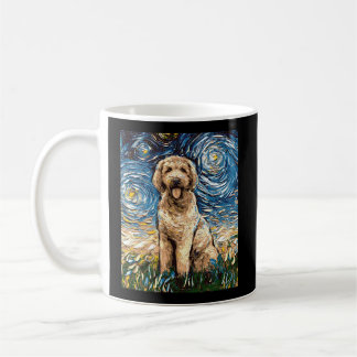 Goldendoodle Sterrennacht Dog Art van AJA Koffiemok