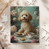 Goldendoodle Tea Party Kunst Legpuzzel