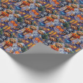 Goldendoodle Trick-or-Treating Halloween Costumes Cadeaupapier (Hoek)