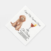 Goldendoodle Trouwhandtekening Drink servetten (Hoek)