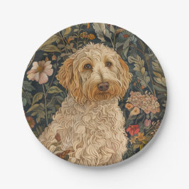 Goldendoodle Tuin Tapestry Verjaardagsfeest Papieren Bordje