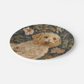 Goldendoodle Tuin Tapestry Verjaardagsfeest Papieren Bordje (Gekanteld)