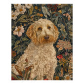 Goldendoodle Tuin Tapestry Verjaardagsfeest Perfect Poster (Voorkant)