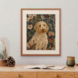 Goldendoodle Tuin Tapestry Verjaardagsfeest Perfect Poster