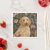 Goldendoodle Tuin Tapestry Verjaardagsfeest Servet (Insitu)
