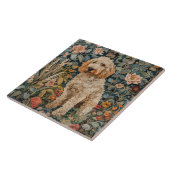Goldendoodle Tuin Tapestry Verjaardagsfeest Tegeltje (Zijkant)