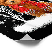 Goldendoodle Under Moonlight Snow Christmas Pajama Poster (Hoek)