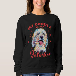 Goldendoodle Valentijnsdag Doodle Dog Women Golde Trui
