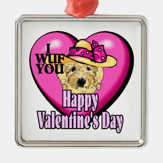 Goldendoodle Valentijnsdag Metalen Ornament (Voorkant)
