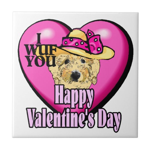 Goldendoodle Valentijnsdag Tegeltje (Voorkant)