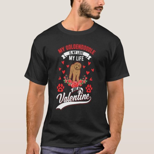 Goldendoodle Valentines Day T-shirt (Voorkant)
