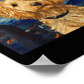 Goldendoodle Van Gogh Sterrennacht Poster (Hoek)
