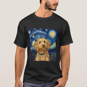 Goldendoodle Van Gogh Sterrennacht T-shirt