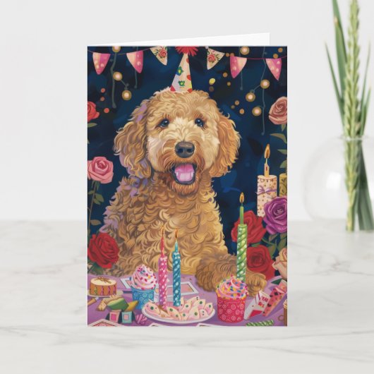 Goldendoodle Verjaardag Kaart (Voorkant)