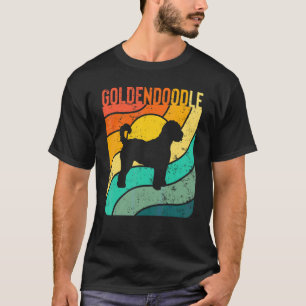 Goldendoodle Vintage Zonsondergang Moeder Vader T-shirt