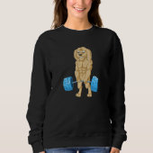 Goldendoodle Weightlifting Deadlift Men Fitness Fu Trui (Voorkant)