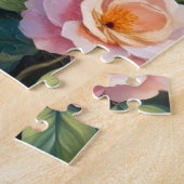 Goldendoodle Wilde Rozenweide Kunst Legpuzzel (Zijkant)