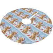 Goldendoodle Winter Wonderland Christmas Joy Kerstboom Rok (Gekanteld)