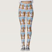 Goldendoodle Winter Wonderland Christmas Joy Leggings (Voorkant)