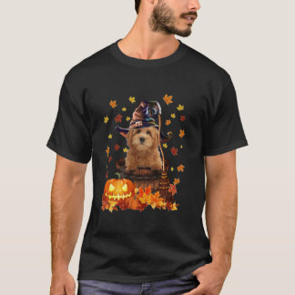 Goldendoodle Witch Pumpkin Halloween Hondenliefheb T-shirt