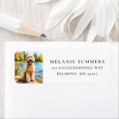 Goldendoodle Zomer Meer Retouradreslabel Etiket (Insitu)