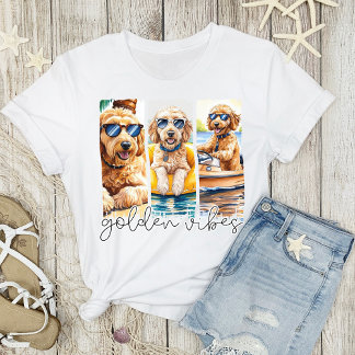Goldendoodles in Zonnebrillen Zomer Gouden Vibes T-shirt