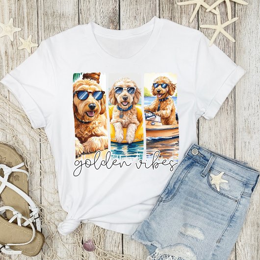 Goldendoodles in Zonnebrillen Zomer Gouden Vibes T-shirt